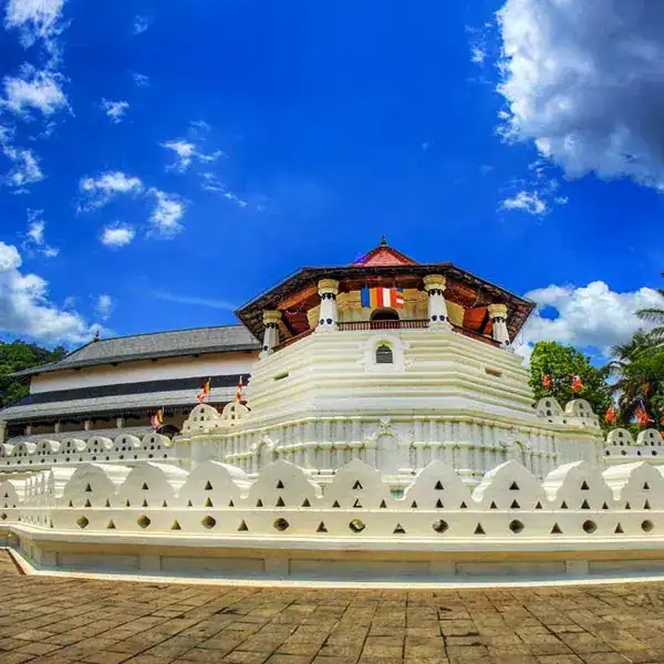 UNESCO World Heritage Site, the Temple of the Tooth in Kandy, an ornate complex by Kandy Lake, and the most sacred Buddhist shrine in Sri Lanka.